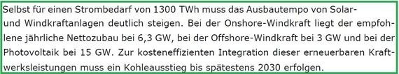 Auszug Sektorkopplungsstudie von Volker Quaschning. - © Text: Quaschning