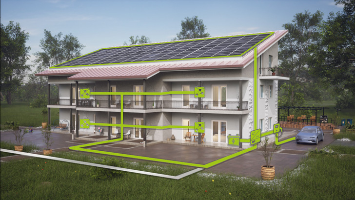 Die Software von Pionierkraft verteilt den Strom aus der Solaranlage und dem Speicher dorthin, wo er gebraucht wird. - © Pionierkraft
