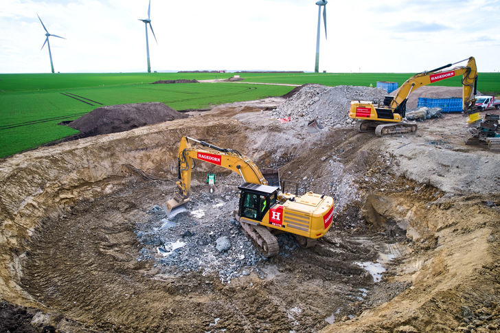 Rückbau im Windpark Gevensleben und Repowering, Aufnahme im Frühjahr 2023 - © Hagedorn