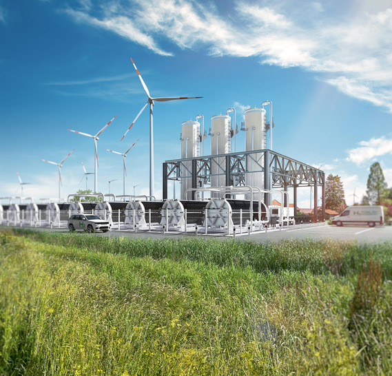 Der Aufbau einer 320-Megawatt-Wasserstoffproduktion im Kraftwerksmaßstab in Emden ist eines der vier Teilprojekte der Clean Hydrogen Coastline. - © Bild: EWE / Litho Niemann + M. Steggemann