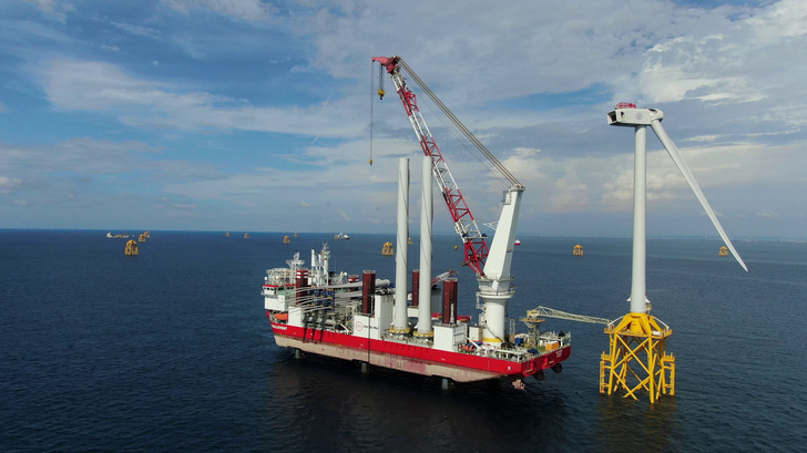 Eines der Anfangs- und Demonstrationsprojekte von Taiwan, TPC Offshore Wind Farm, mit 109 Megawatt - © Jan de Nul