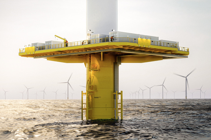 Für den Betrieb müssen die Technologien wie Windstromerzeugungsanlage, Wasseraufbereitung und Elektrolyse aufeinander abgestimmt sein. - © AquaVentus Förderverein e. V. / Jakob Martens Studios Für den Betrieb müssen die Technologien wie Windstromerzeugungsanlage, Wasseraufbereitung und Elektrolyse aufeinander abgestimmt sein.