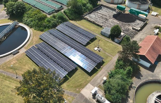 © Foto: Jörg Saborowski - EGLV Kläranlage von Emschergenossenschaft und Lippeverband (EGLV) mit eigener Photovoltaikanlage zur Direktversorgung des eigenen Strombedarfs.