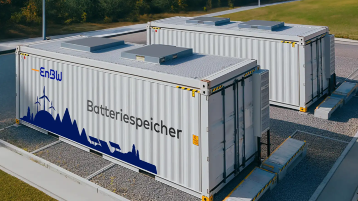 © EnBW Batteriespeicher spielen beim Ausgleich volatiler Wind- und Solarenergie eine wichtige Rolle.