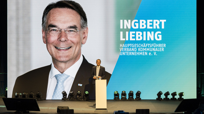 © VKU-Service VKU-Hauptgeschäftsführer Ingbert Liebing beim Stadtwerkekongress Ende September 2025 in Mainz