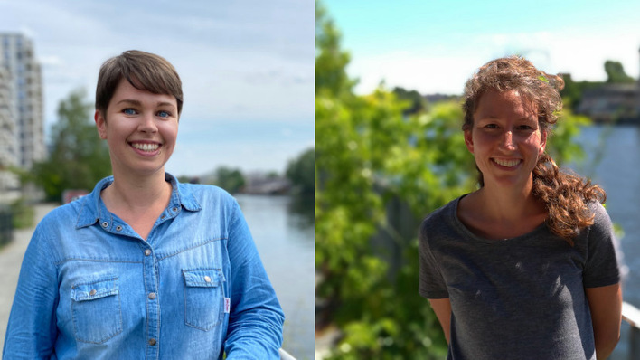 © SolarZentrum Berlin Jessica Grunert (li.) ist Beraterin im SolarZentrum Berlin. Elisa Förster ist Projektleiterin der Beratungsstelle.